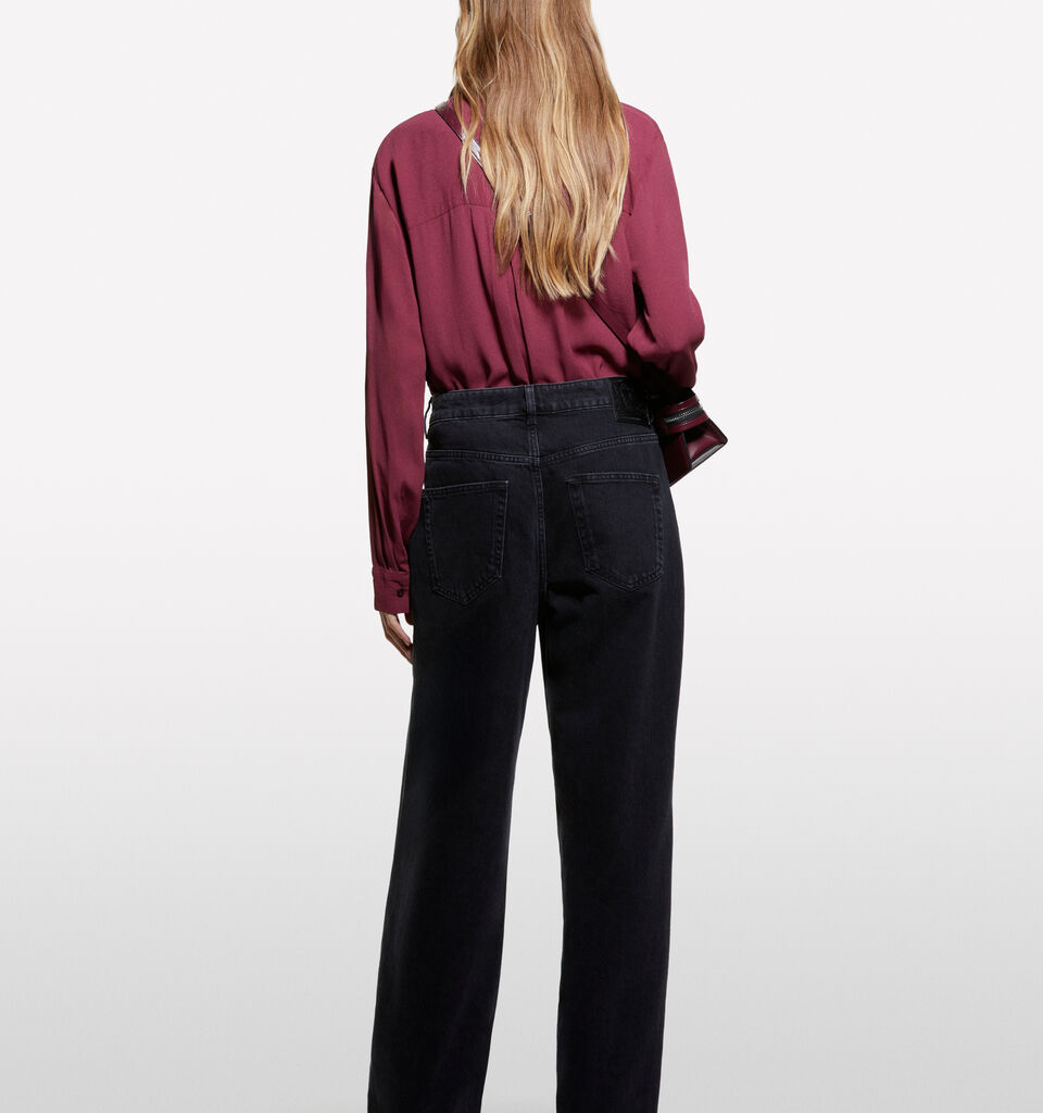 Burgundy oversized shirt - women's shirts - Burgundy | Sisley image number 2